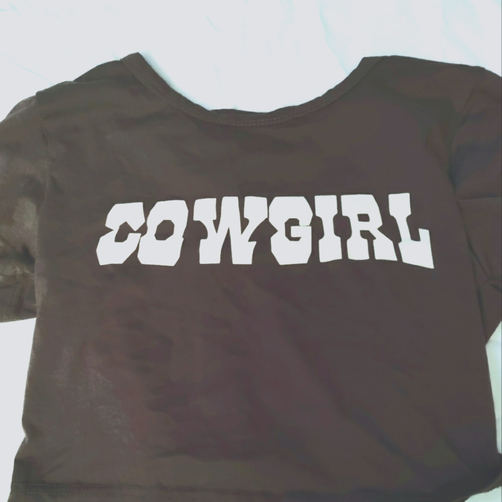 Cropped cowgirl shirt